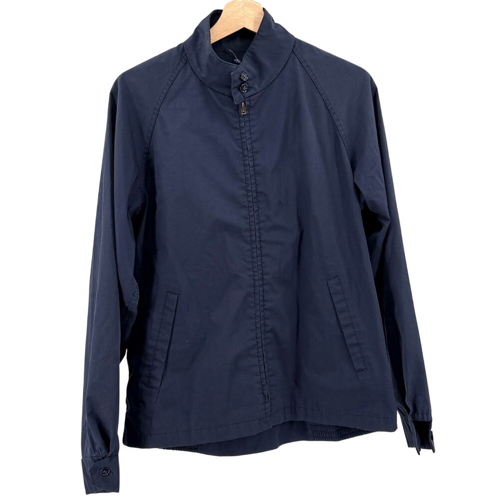 Vintage 70s London Fog Navy Blue Zip Up Harrington Jacket